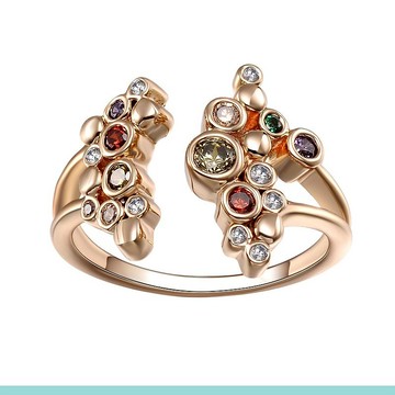 璀璨點點彩色鋯石戒指(可微調)共兩色