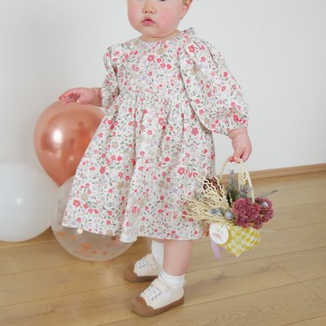 嬰兒和兒童花卉印花連身裙