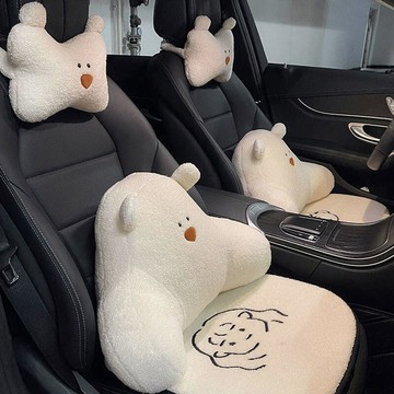 【免運+最低價】腰靠汽車駕駛座車用可愛護腰靠墊開車舒適護頸枕腰背坐墊緩解疲勞