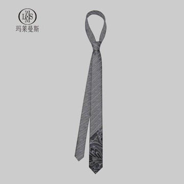 休閑領帶男潮學院風襯衫裝飾女韓版細窄手打黑灰孔雀毛拼接小眾款