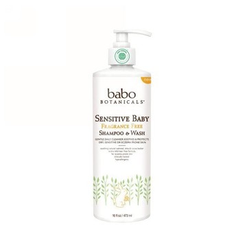 Sensitive Baby Shampoo & Wash Fragrance Free  16 Oz by Babo Botanicals