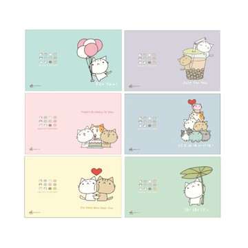 星星貓 萬用小卡-FOR YOU/HAPPY BIRTHDAY/DEAR YOU/JUST FOR YOU/滿滿的祝福/謝謝你