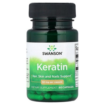 Swanson Vitamins, 角蛋白，50 毫克，60 粒膠囊