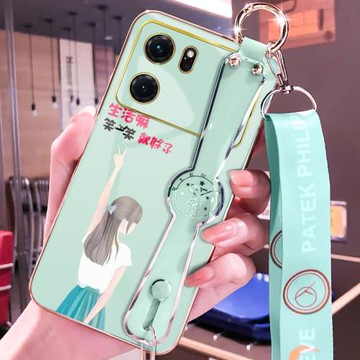 適用oppok10手機殼k10por新款女直邊腕帶硅膠保護套pgim10男pr0女ok10