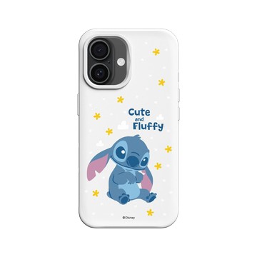 iPhone 16 SolidX 白 - 迪士尼-史迪奇 Disney Stitch - 史迪奇 - 毛茸茸超可愛