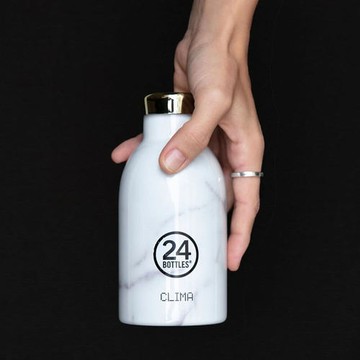 義大利 24Bottles｜不鏽鋼雙層保溫瓶 330ml - 義大利大理石