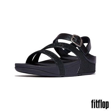 【FitFlop】SKINNY II Z字造型亮片交叉涼鞋-女(午夜藍)
