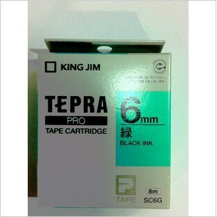 錦宮SR230C標簽機色帶SC6G貼譜樂標簽帶6MM綠底黑字貼普樂標簽紙