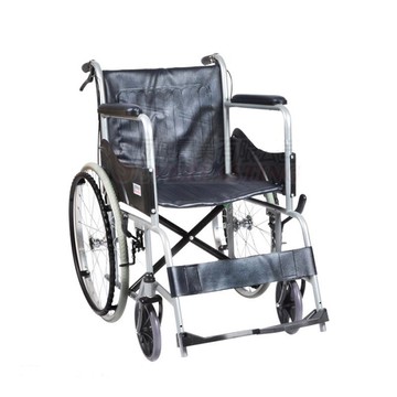 【海夫健康生活館】恆伸 機械式輪椅(未滅菌)恆伸 鐵製 烤漆升級版輪椅 單層皮面款 輪椅-A款(ER1406)