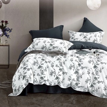 LoveCity 寢城之戀 台灣製 50支100%萊賽爾天絲 床包枕套組  床包 + 枕套2個  雙人5尺  牽絲戲