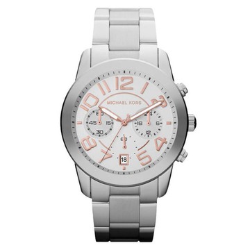 『Marc Jacobs旗艦店』美國代購 MK5725 Michael Kors  時尚休閑銀色精鋼錶帶中性腕錶｜100%全新正品｜