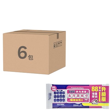 i HOME 家用清潔濕紙巾 升級版 椰子味  88張  6包