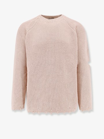 Biologic cotton and extrafine merino wool sweater with back logo patch - A PAPER KID - gender_Man