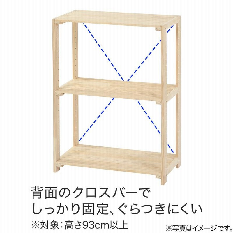 ラックマンさん専用 パインラック マンクス4330(3段) 木製 本棚 ラック 収納 ニトリ