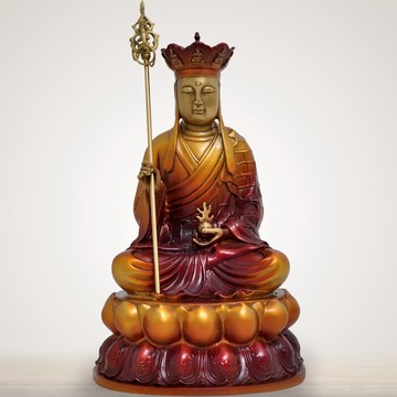 黃銅地藏王佛像擺件風水家用供佛居家供奉菩薩客廳玄關佛堂裝飾品