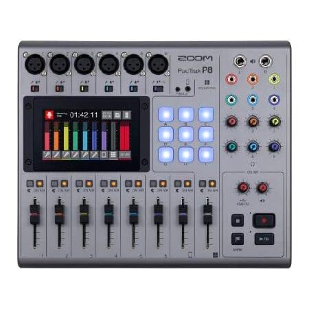 Zoom PodTrak P8 Podcast Recorder, Microphone Inputs, Headphone Outputs, Phone Input, Sound Pads, Onboard Editing, Record to SD card, USB Audio Int