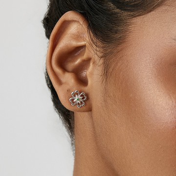 Bamoer 925 純銀耳環女士四葉首飾禮物