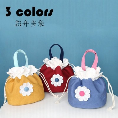 巾着ランチバッグ 巾着型 お弁当袋 持ち手付き 巾着袋 おしゃれ お弁当巾着 大容量 便利収納袋 学校学生 会社出勤 アウトドア オフィス プレゼント ギフト 3色 通販 Lineポイント最大get Lineショッピング