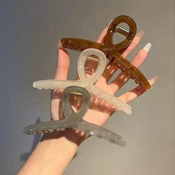 韓版果凍色系簡約氣質交叉髮夾【N117】