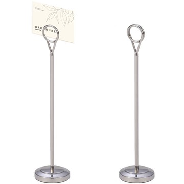 Lifesweet 立式金屬O型環便條紙夾室內裝飾品  銀色  50 x 300 mm  2個