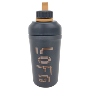 Jack Wolfskin 飛狼 LOFT 無拘不銹鋼運動搖搖杯 10.5 x 23cm  黑色  600ml  1個