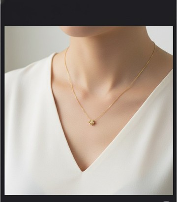 23號字體 14K//18K 中文字 鍊穿式 項鍊 楷書楷體 請備註所需文字