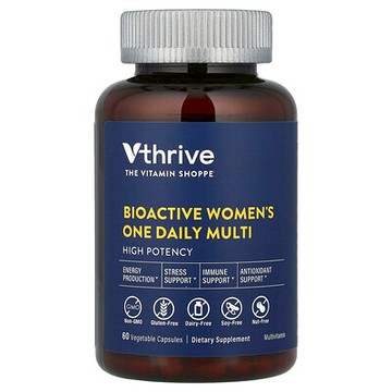 Vthrive, 生物活性女性每日一次多營養素，60 粒素食膠囊