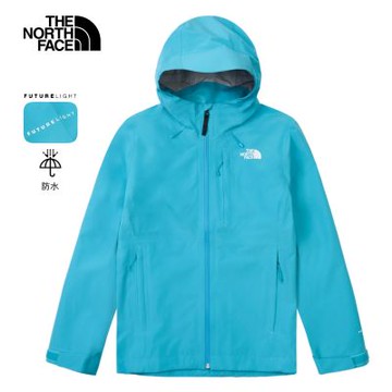 【The North Face 官方旗艦】北面女款藍色FUTURELIGHT防水納米殼衝鋒衣｜8DF1G7D 外套