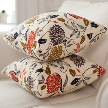 【協貿】鄉村宜家精織純棉布藝菊花時尚抱枕含芯