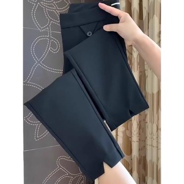 小個子休閑西裝褲女直筒大碼加絨2026秋冬新款顯瘦百搭九分煙管褲