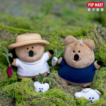 【POP MART 泡泡瑪特】呆萌町歸園田居-土壤按摩師毛絨掛件(4入) Quokka Dinotaeng