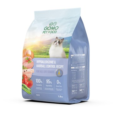 【GOMO】全齡貓無穀低敏化毛配方｜1.8kg / 包