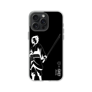 iPhone 15 Pro Max Clear 透明 - 火影忍者 Naruto - 黑白線稿-宇智波佐助