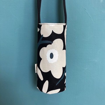 大象杯杯套//水壺提袋(黑底米花花/白底黑花花)