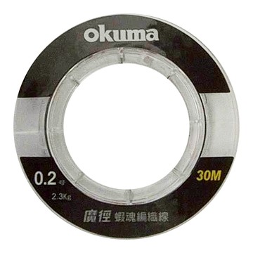 okuma 寶熊釣具 魔徑 Shrimp 蝦魂編織線 母子線通用 0.2號釣線  30m  墨攻黑  1個