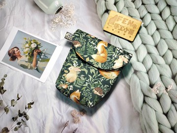 袋物系列-美國限量布薄棉Agf森林動物款收納袋-塔羅牌收納保護袋-