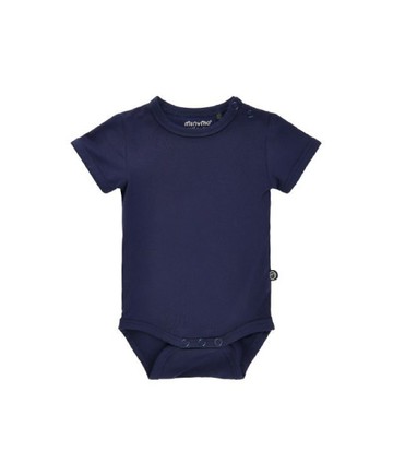 竹纖維短袖包屁衣(藍)80cm