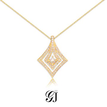 晉佳珠寶 Gemdealler Jewellery 典雅菱形鑽石墬飾