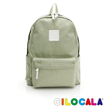 台灣限定色【台灣總代理】CILOCALA 亮彩尼龍防潑水後背包-大-秋草綠