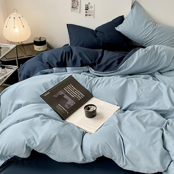 雙人鋪棉兩用被  藍色夏威夷  220 x 180cm