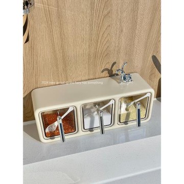 壁掛調料盒家用高端墻掛式調味罐套裝廚房鹽味精佐料調味品收納盒