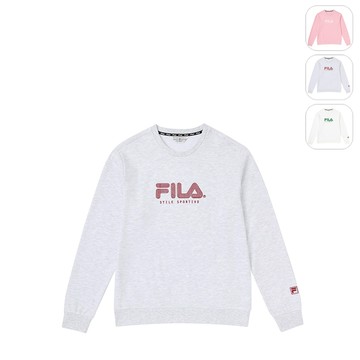 【FILA】中性 長袖圓領T恤-麻灰 1TEY-5462-MY