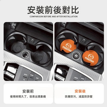 Mazda馬自達皮革汽車水杯墊 汽車杯墊 車用杯墊  CX4 CX5 CX9 CX30 M3 M4飲料水杯墊  置杯墊