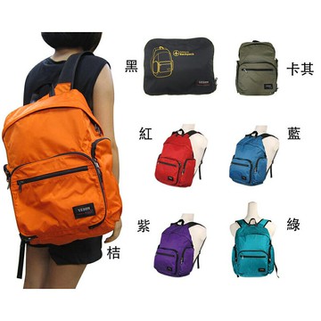 限時 滿3千賺10%點數↘ | ~雪黛屋~YESON 後背包中容量可A4夾台灣製造折疊收納後背包輕便好攜帶超輕防水尼龍布耐磨損耐重可固定行李箱Y6658