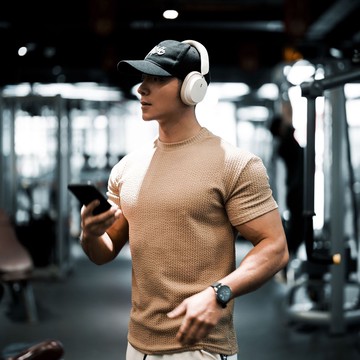 2023春夏新款男士運動休閒跑步鍛鍊健身速乾彈力素色光板短袖T恤