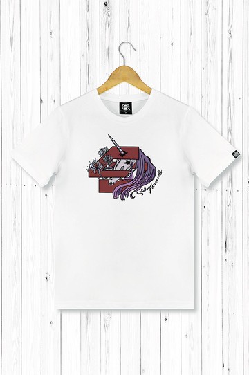 statelywork幽靈獨角獸 男T恤 灰白二色