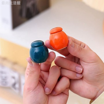 臺灣優品⚡超迷你小號陶瓷罐10ml茶葉罐香粉藥膏包裝瓶清倉帶蓋新中式罐