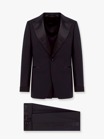 Wool tuxedo with satin profiles - TOM FORD - gender_Man