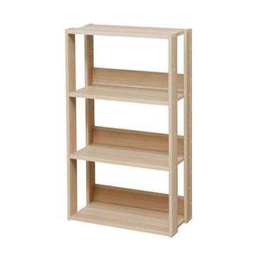 IRIS OHYAMA 愛麗思歐雅瑪 時尚分層收納架 OWR 400  87.9 x 40 x 29.3cm  原木色  3層