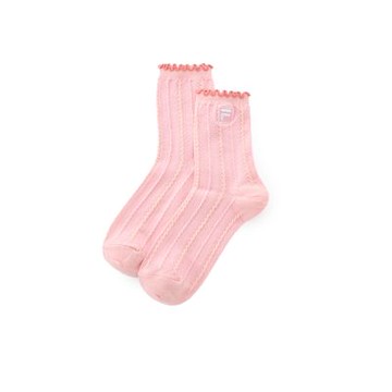 FILA官方直營 造型中筒襪-粉色 SCZ-5302-PK